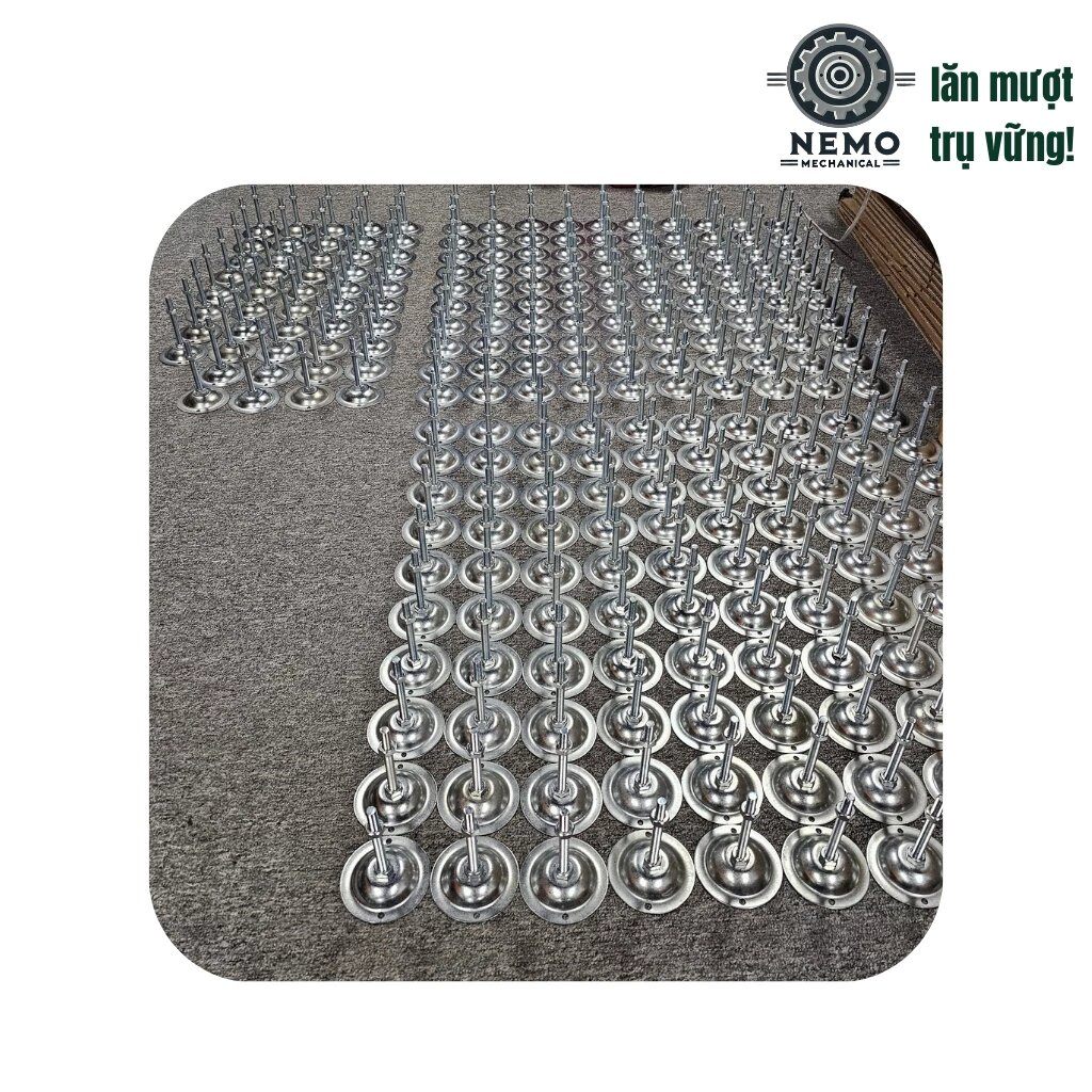 Chân tăng chỉnh đế thép, M10-M16, bulong 60mm-150mm tải 90kg-150kg cho giá kệ, bàn thao tác